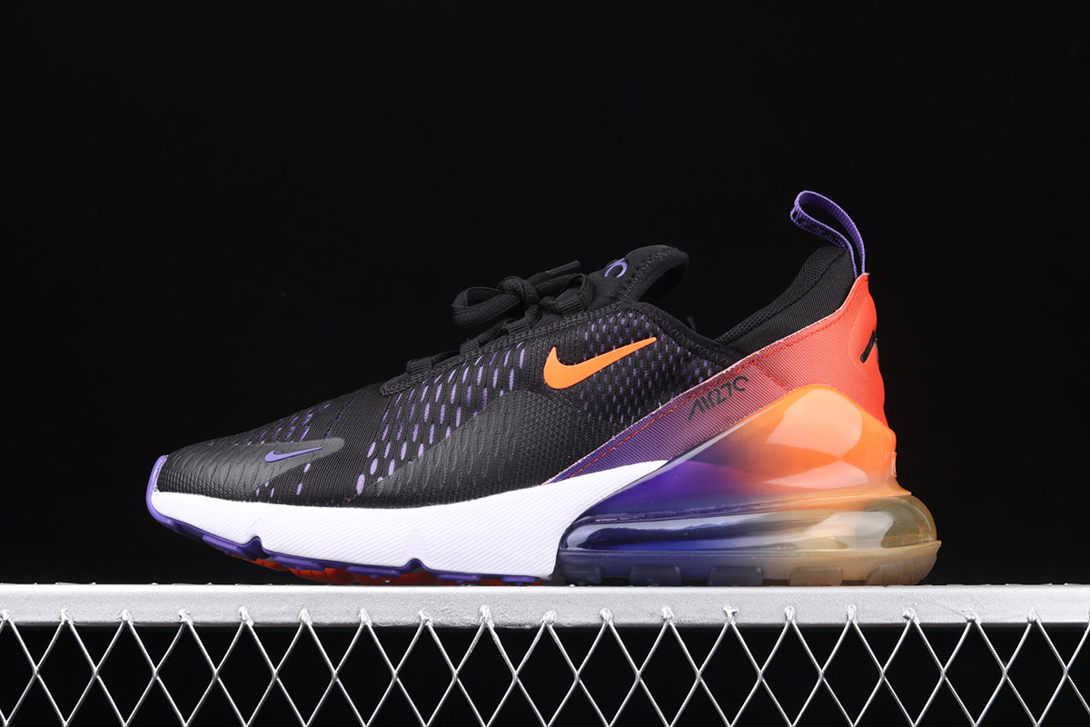 nike air max 270 black white and orange