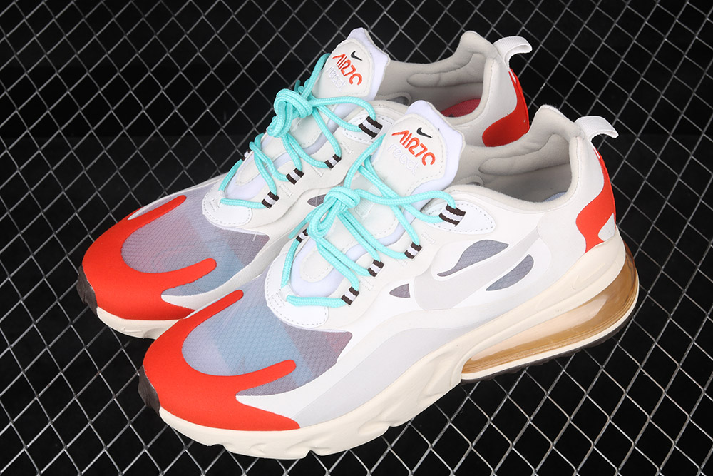 air max 270 react orange and white