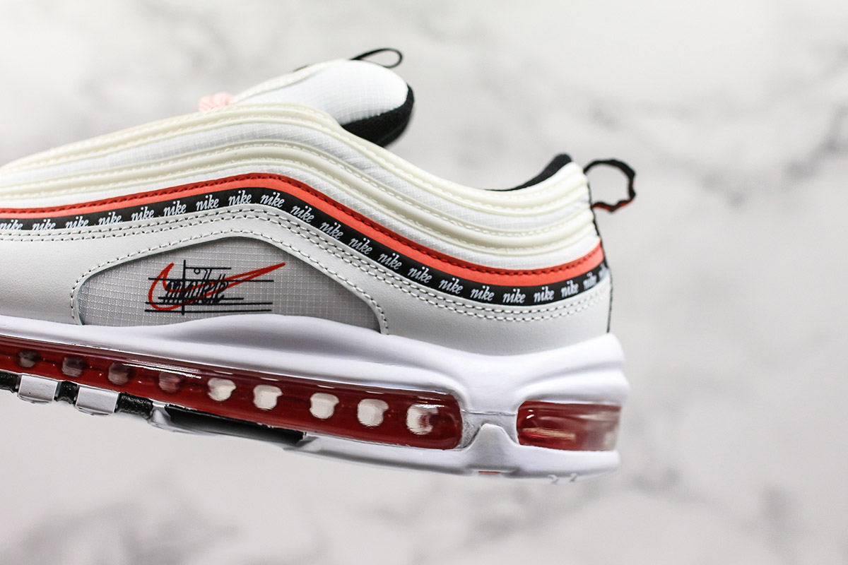 nike air max 97 white black university red