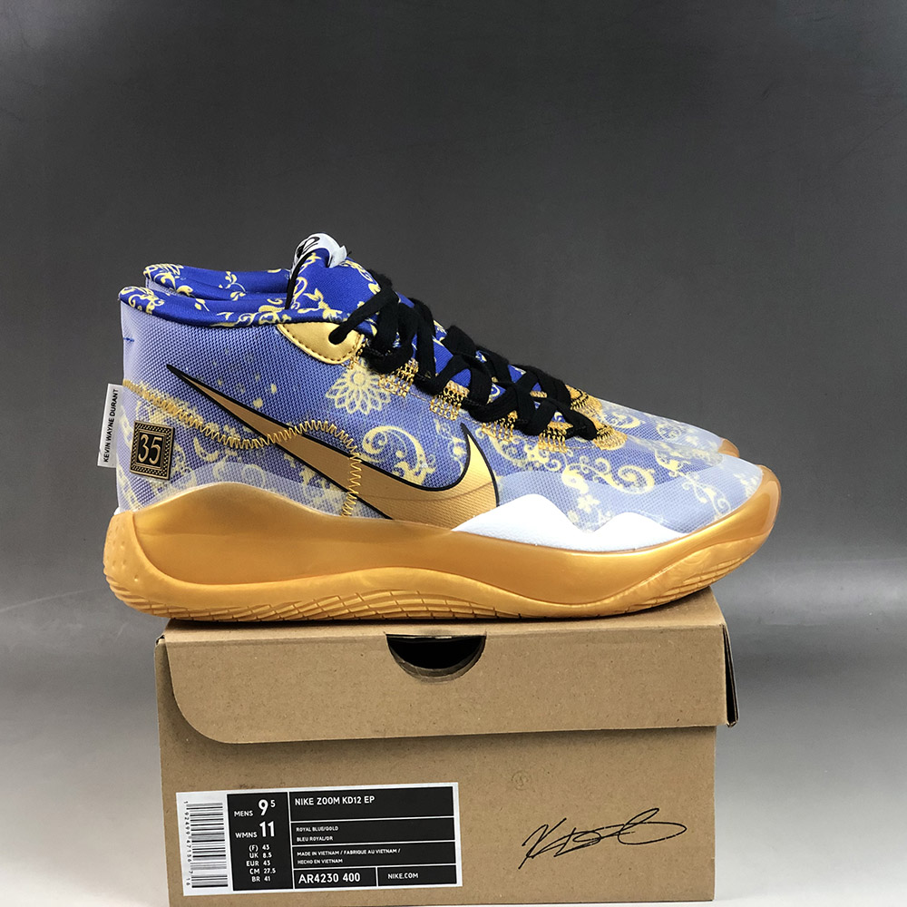 Nike KD 12 Gold Blue For Sale – The 