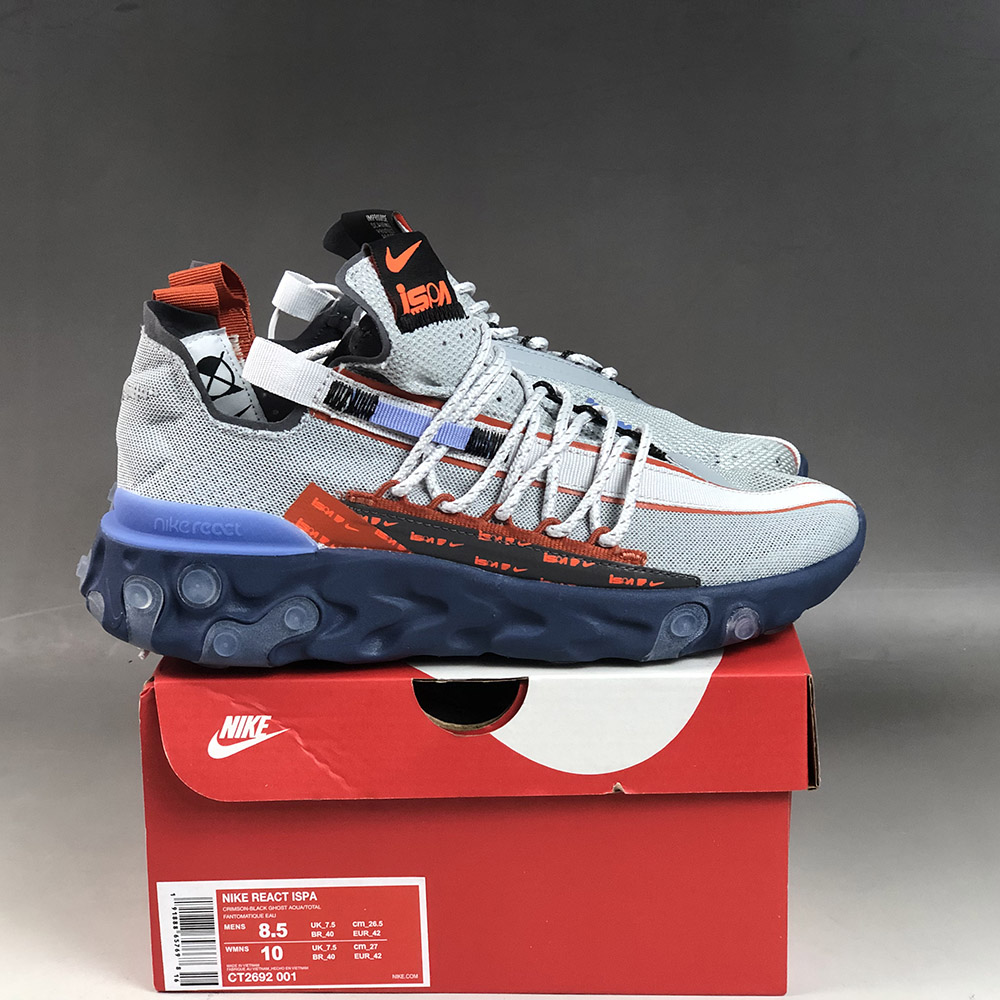 nike react wr ispa wolf grey