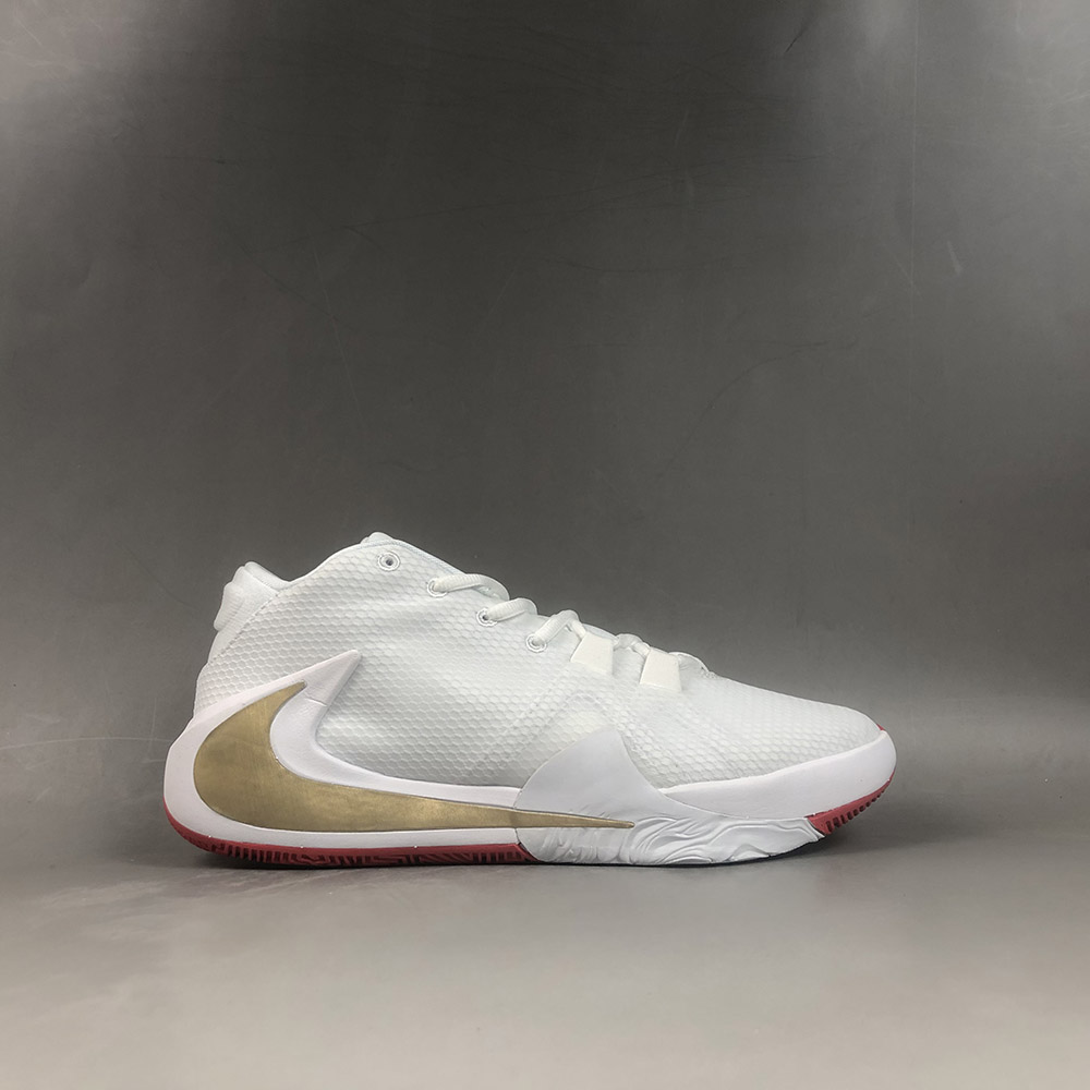 nike freak 1 white and gold
