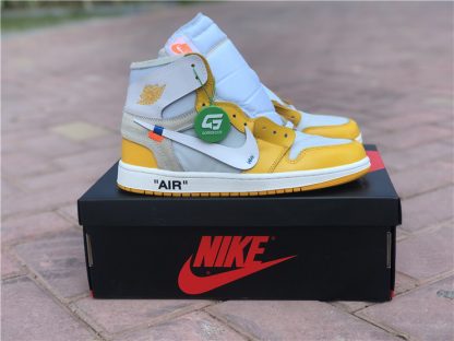 off white x nike air jordan 1 yellow