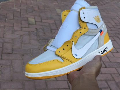 Off White x Air Jordan 1 Yellow White For Sale – The Sole Line