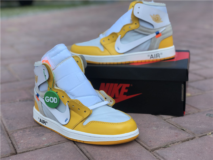 Off White X Air Jordan 1 Yellow White For Sale The Sole Line