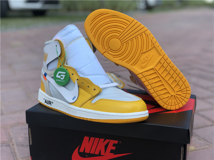 Off White x Air Jordan 1 Yellow White 