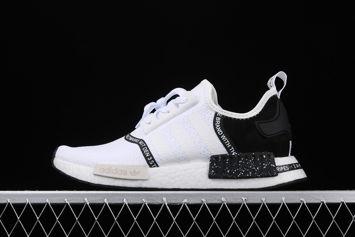 adidas nmd r1 white black