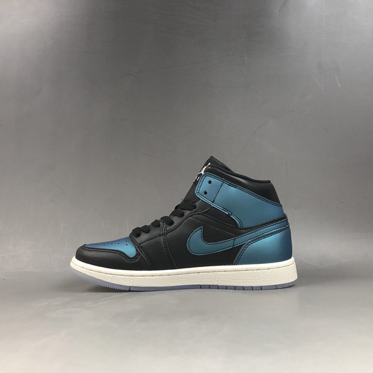 black and turquoise jordans 1