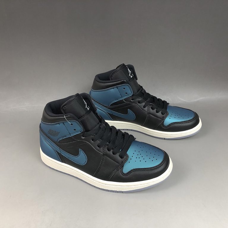 black and turquoise jordans 1