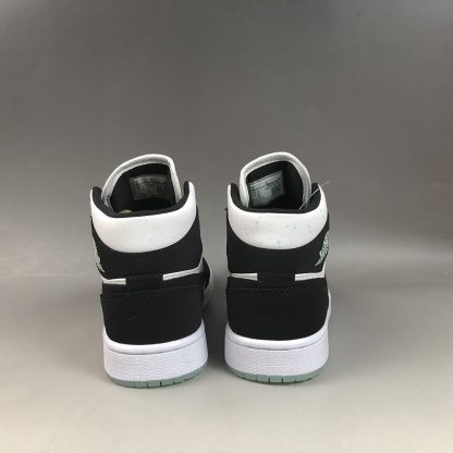 jordan 1 mid white black teal tint