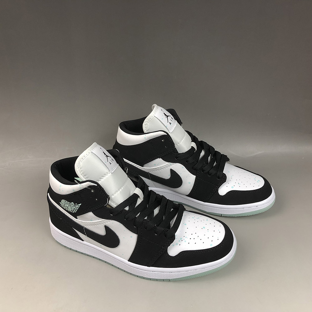 womens air jordan 1 mid black and white