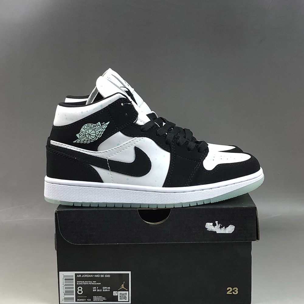 Air Jordan 1 Mid SE “Panda” White/Black-Teal Tint For Sale – The Sole Line