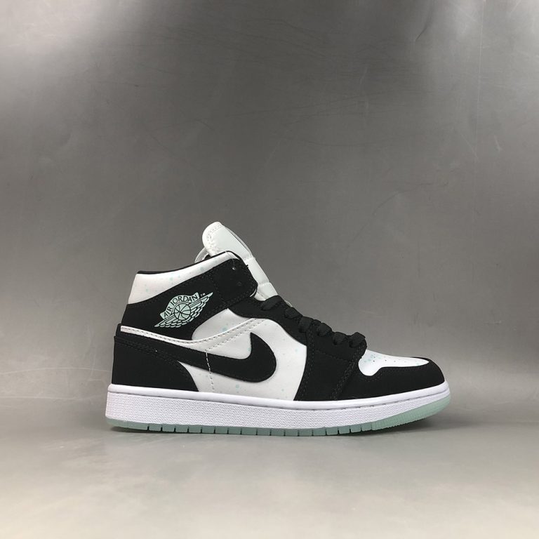 air jordan 1 mid white black teal tint