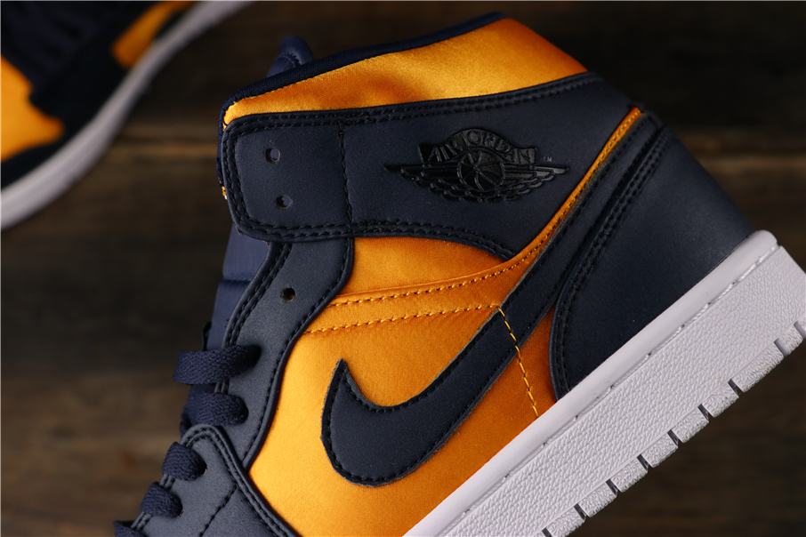 Air Jordan 1 Mid SE Premium Stain Gold/Obsidian-White For Sale ... Air Jordan 1 Mid SE Premium Stain Gold/Obsidian-White For Sale ...