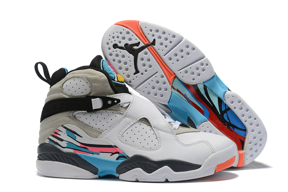 Air Jordan 8 “South Beach” White/White-Turbo Green-Multi-Color – Gtbanklr