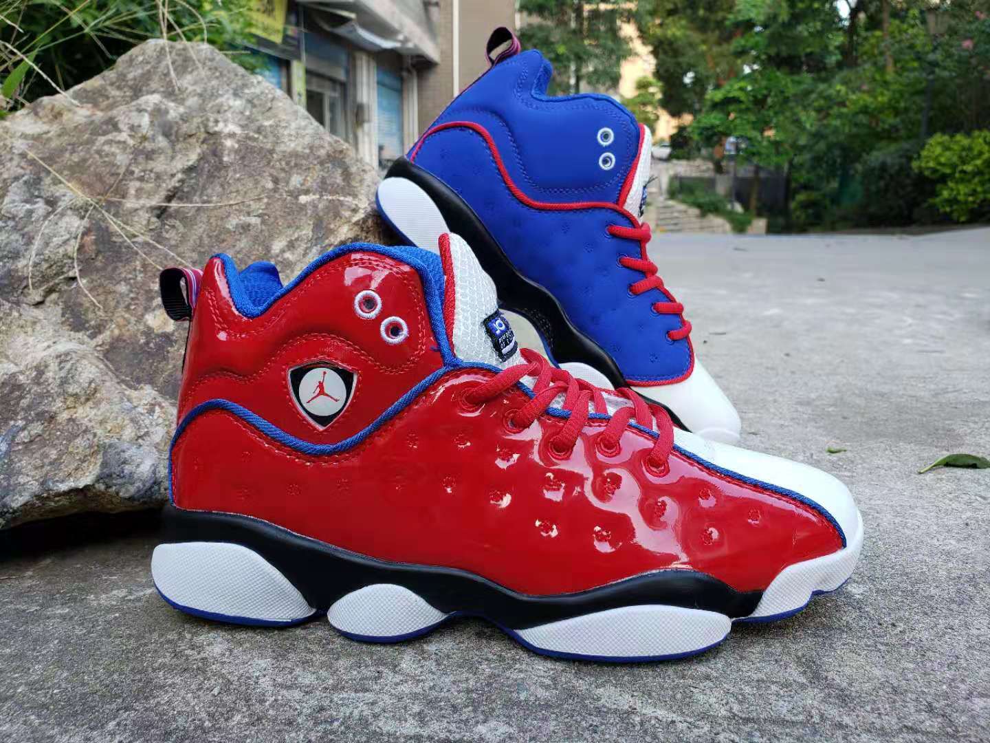 jordan jumpman team 2 red and blue