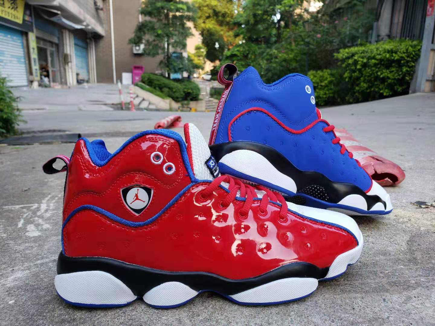 jordan jumpman team 2 red and blue
