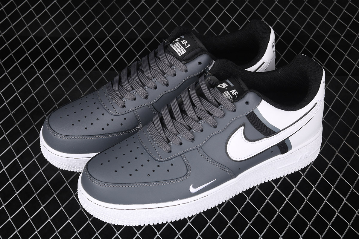 air force 1 black and gray