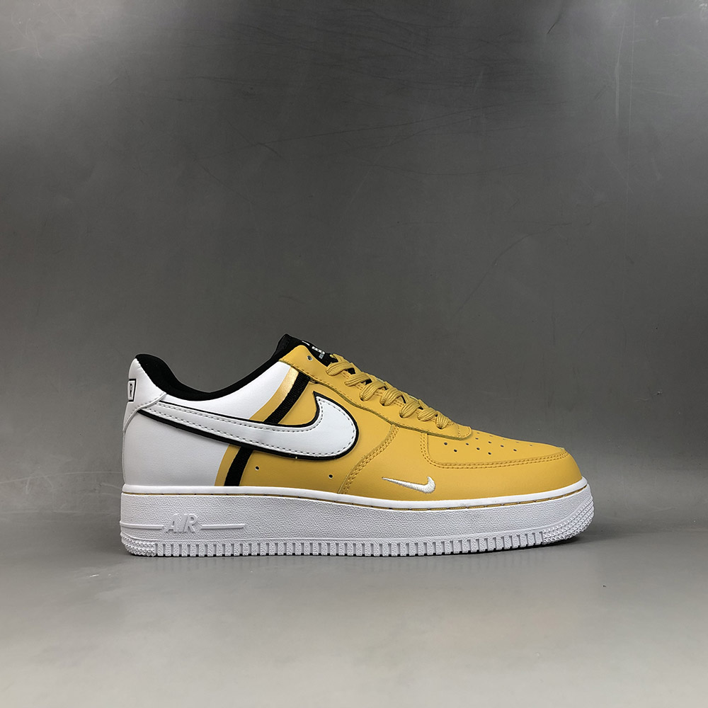 yellow white air force ones