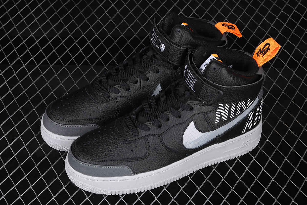 nike air force 1 black and gray