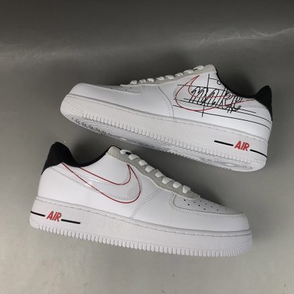 nike air force 1 script swoosh white blue