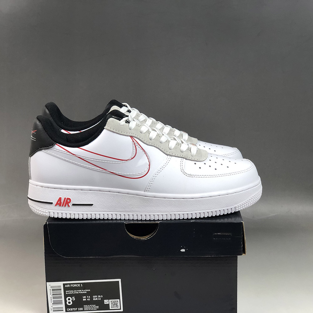 black af1 white swoosh