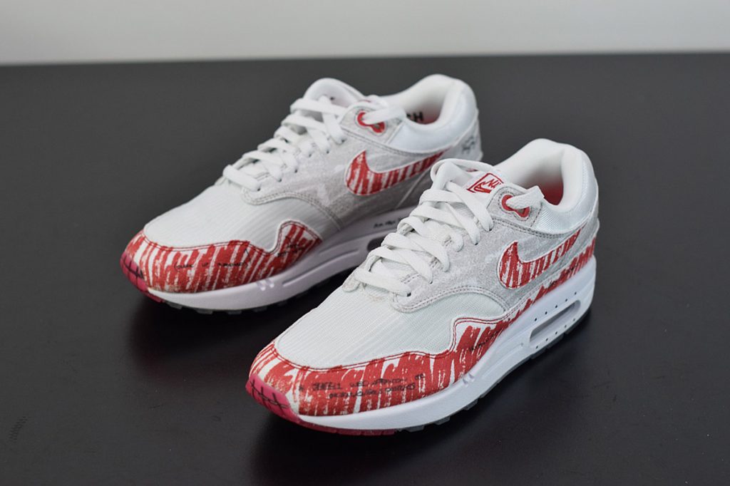 nike air max 1 sketch to shelf red