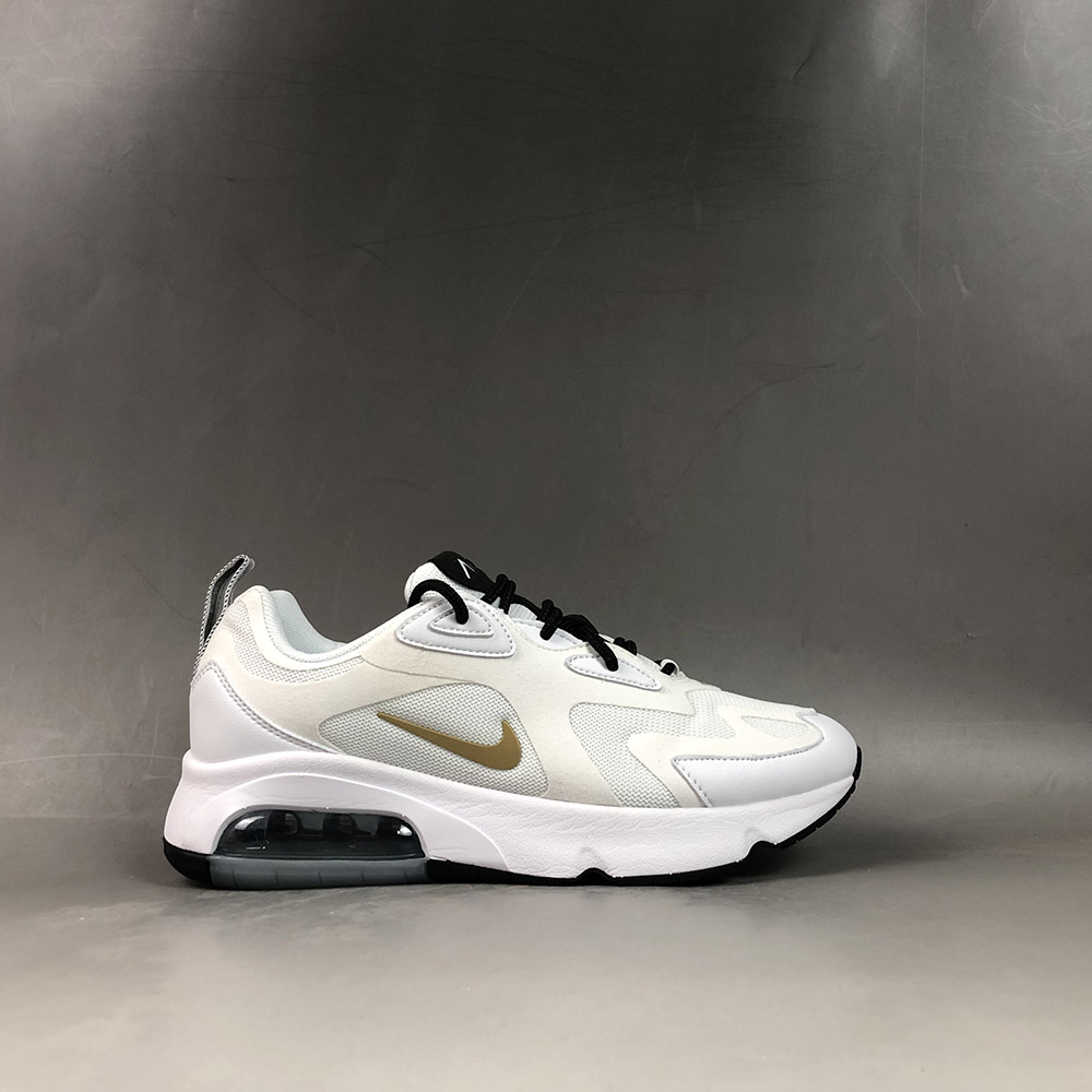 white and gold nikes