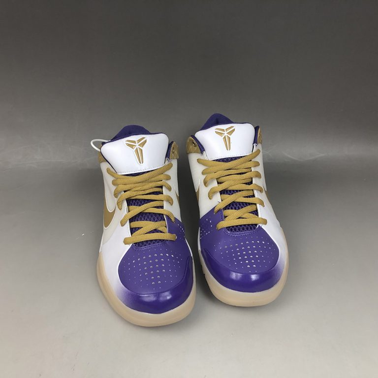 Nike Kobe 4 âMLK Day Playerâ White/Metallic Gold-Vrsty Purple For Sale â The Sole Line
