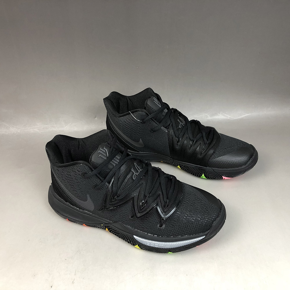 kyrie 5 black and rainbow