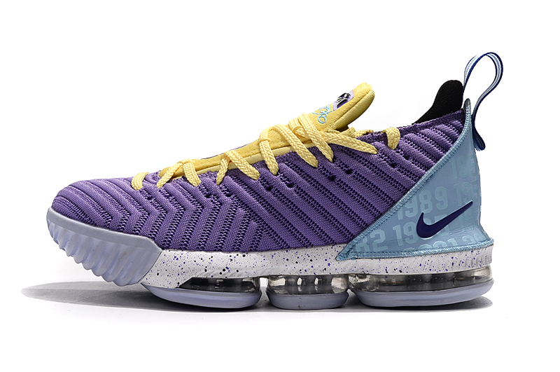 lebron 16 purple yellow