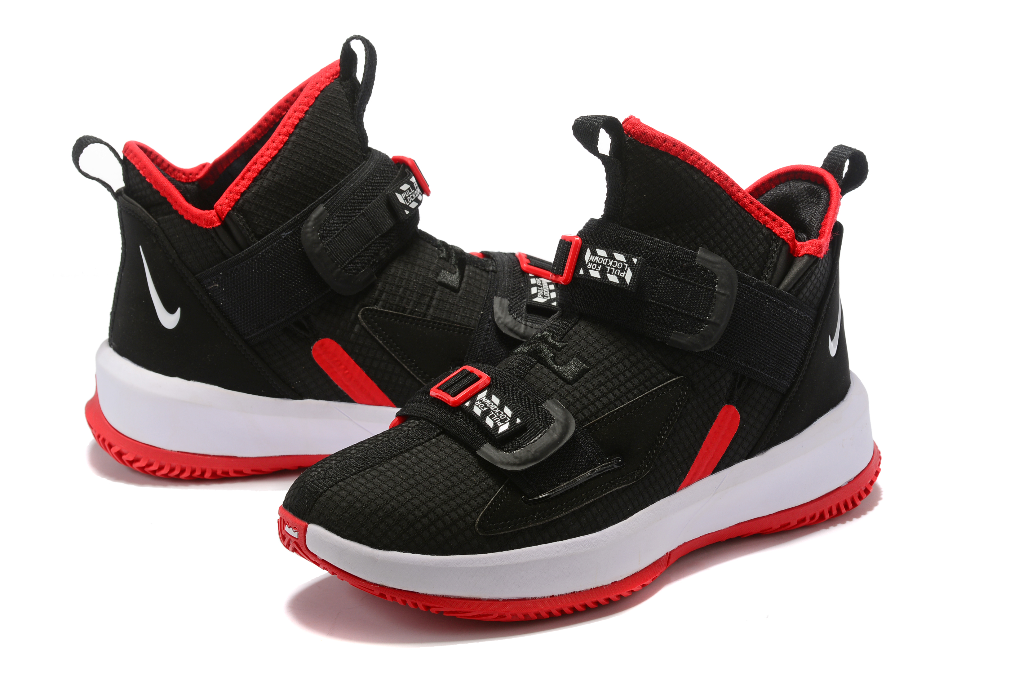 nike lebron black and red