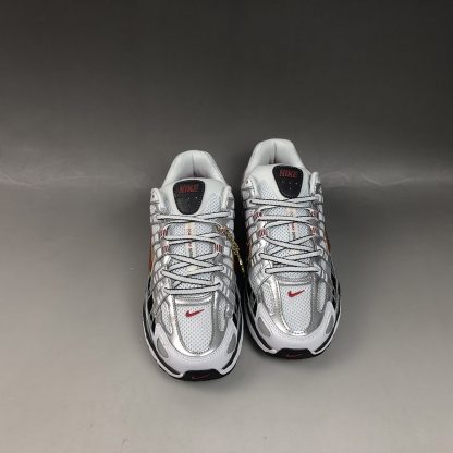 nike p6000 metallic silver red