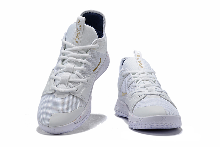 pg3 shoes white and gold