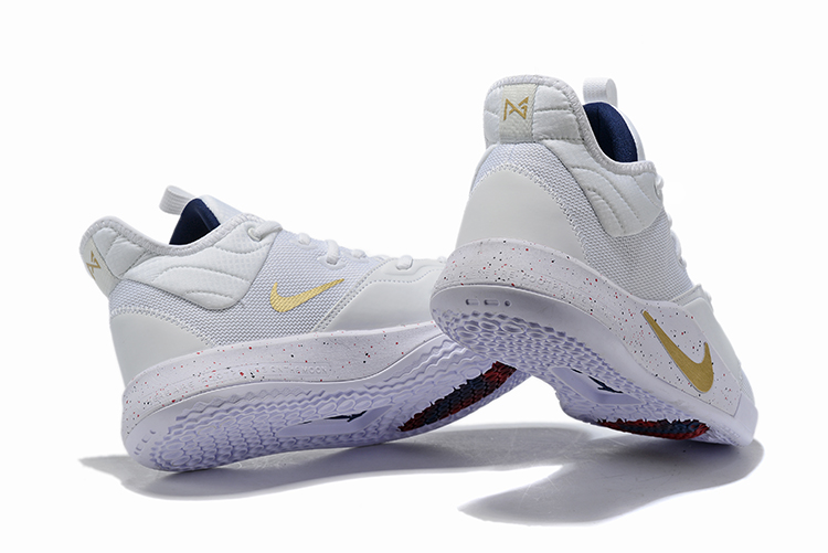 pg3 shoes white and gold