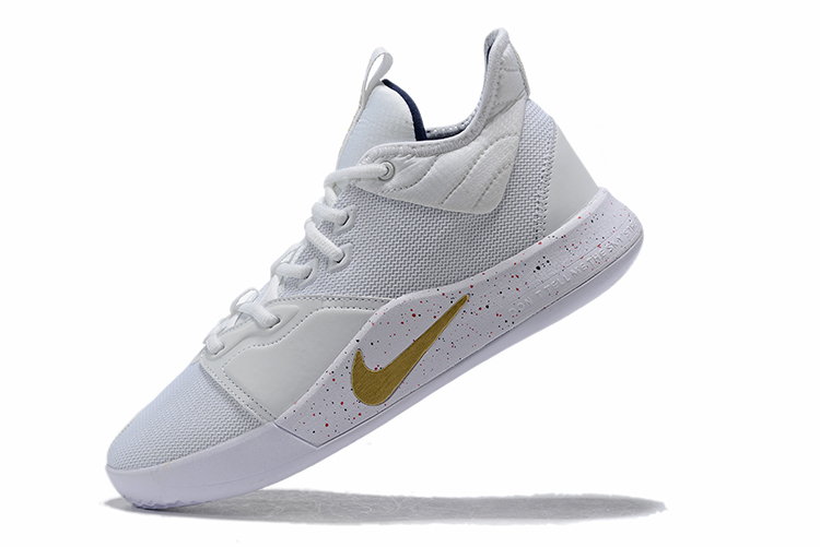 pg3 shoes white and gold