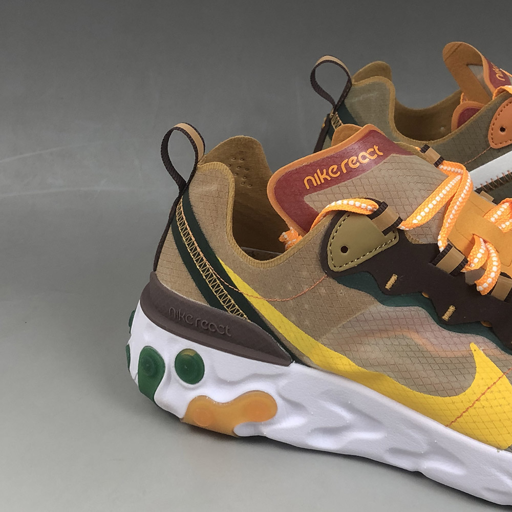 Nike React Element 87 Pale Ivory/Orange 