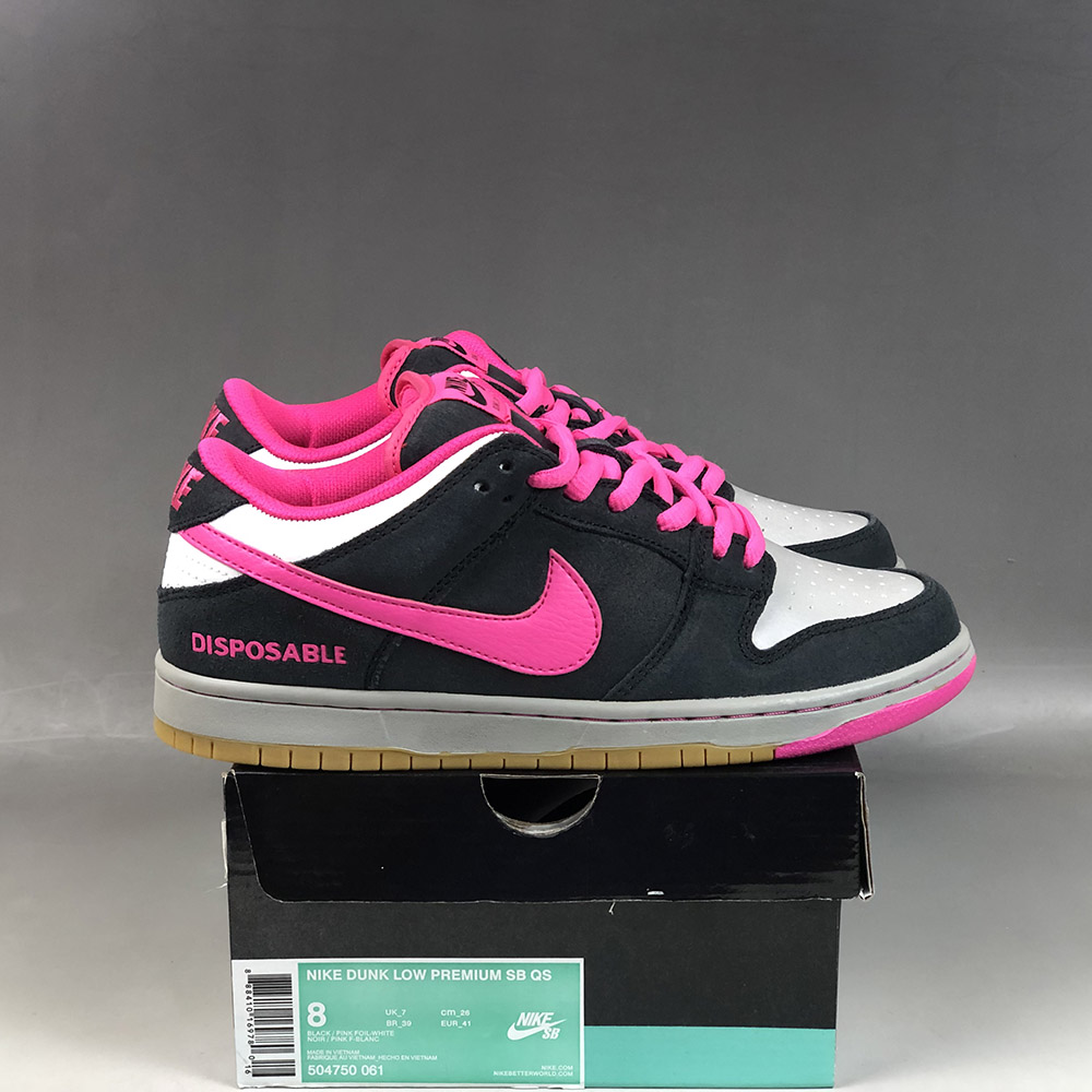 nike sb dunk low black pink