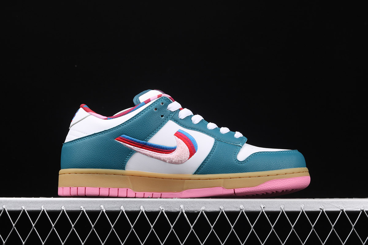 Parra x Nike SB Dunk Low “Friends And Family” Midnight Turquoise/Pink Rose – The Sole Line