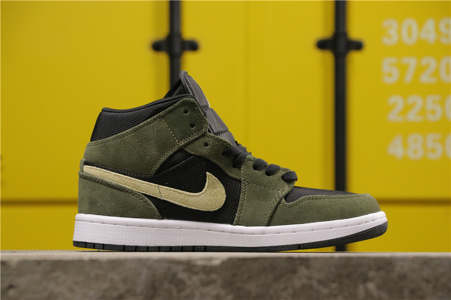 olive green jordan 1s