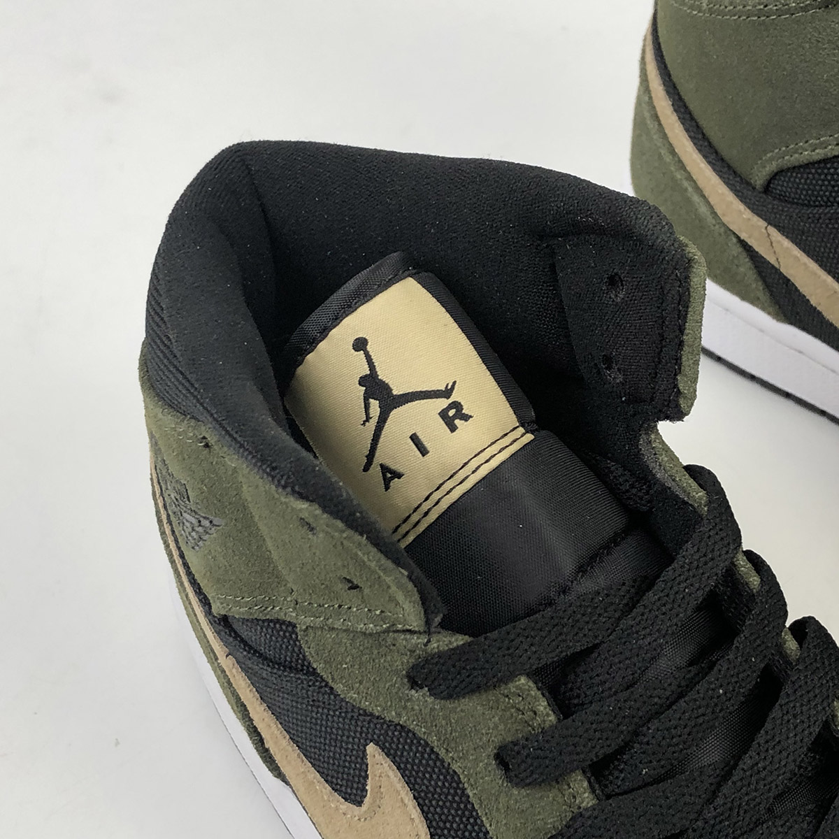 olive green jordans 1