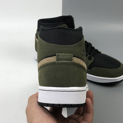 air jordan 1 mid military olive green