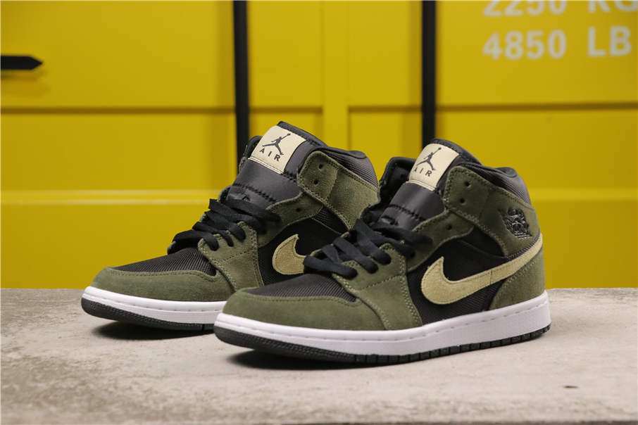 jordan mid 1 olive