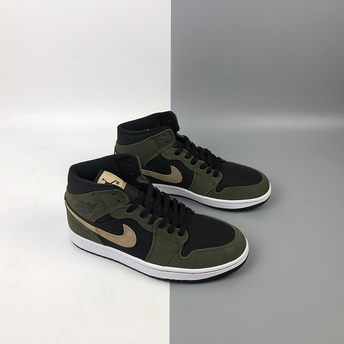 air jordan 1 mid military olive