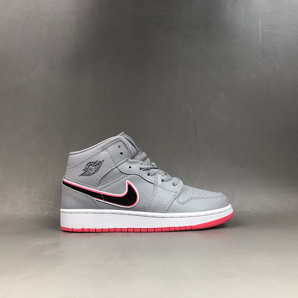 grey and pink jordan 1