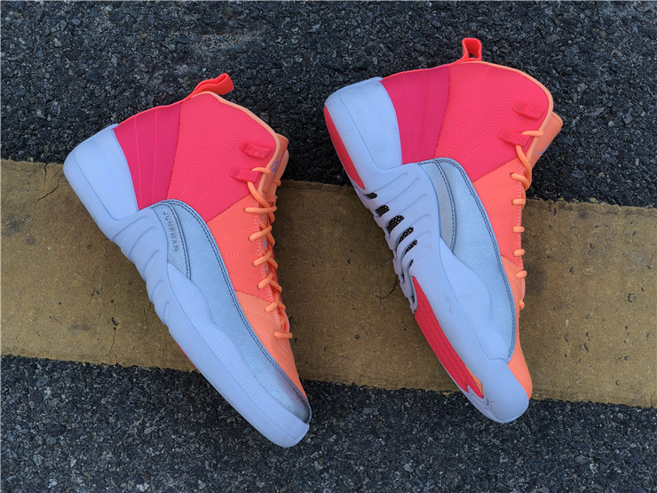 orange pink silver jordan 12