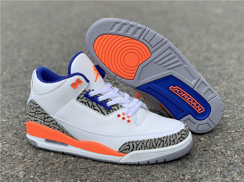 Air Jordan 3 “Knicks” White/Old Royal-University Orange-Tech Grey For Sale – Gtbanklr