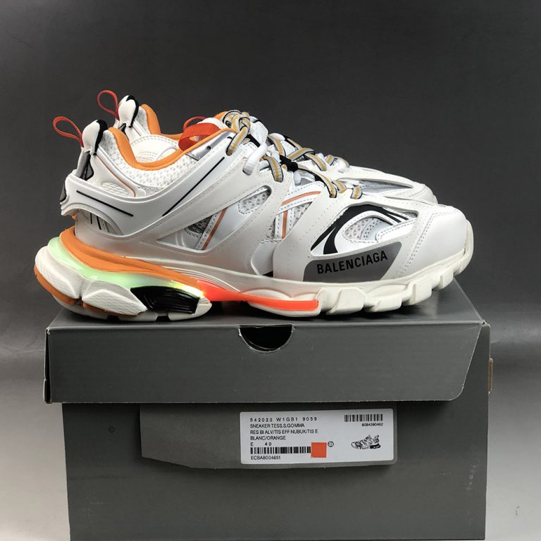 white and orange balenciaga track