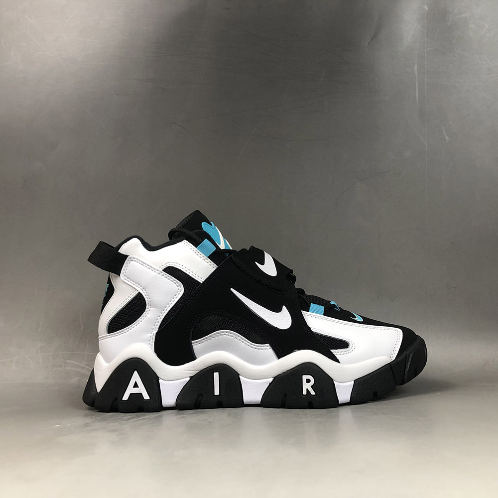 nike air barrage white and black