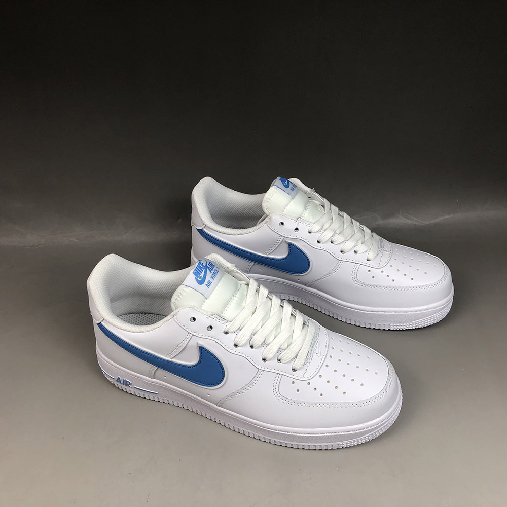 white and navy blue air force 1
